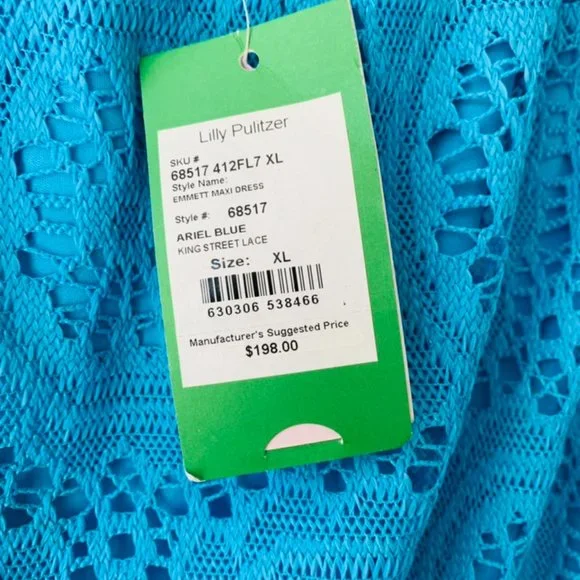 NWT Strapless Emmett Maxi Dress Size XL in Ariel Blue - Picture 5 of 5